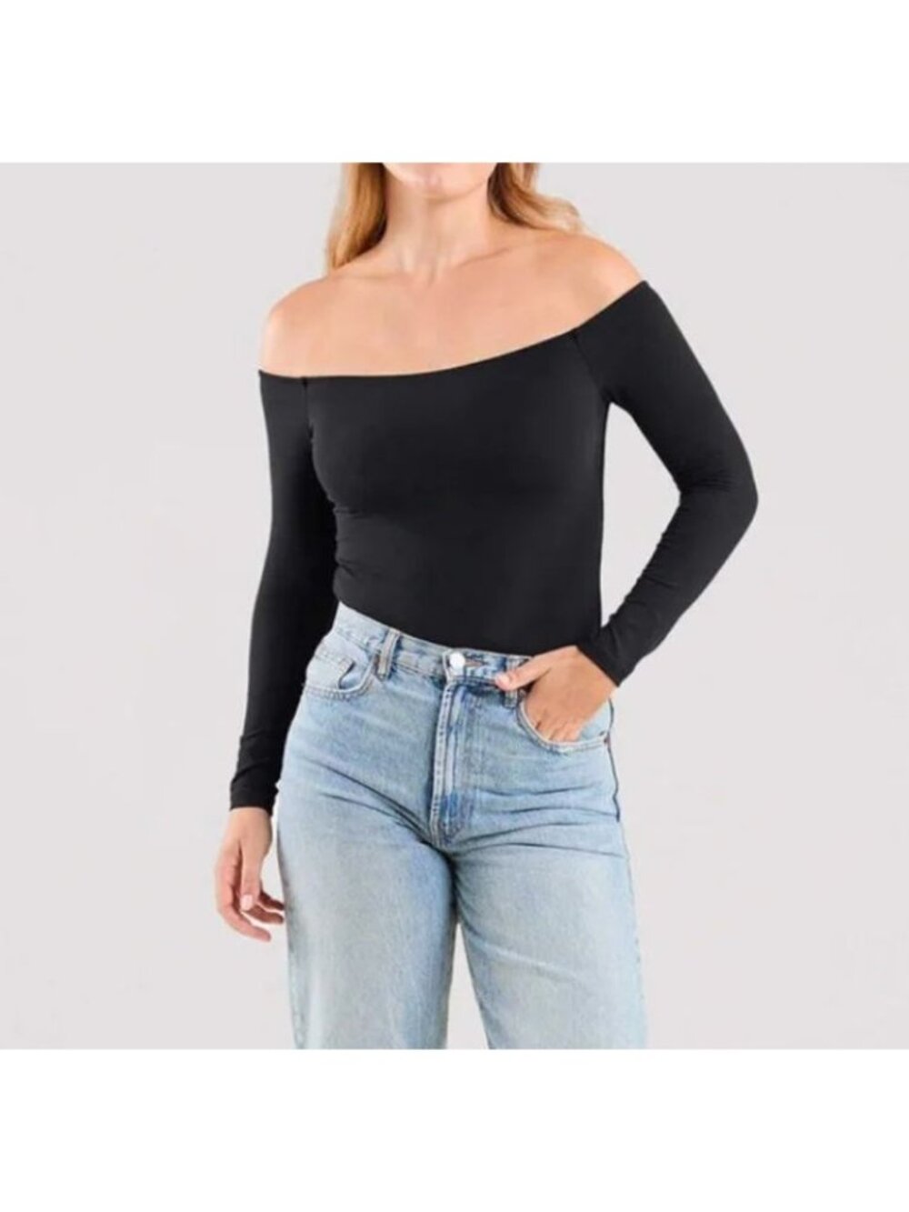 NUUDS black off shoulder bodysuit size L